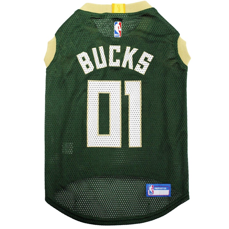 Pets First NBA MILWAUKEE BUCKS DOG Jersey, X-Small - Tank Top Basketball Pet Jersey - Image 1
